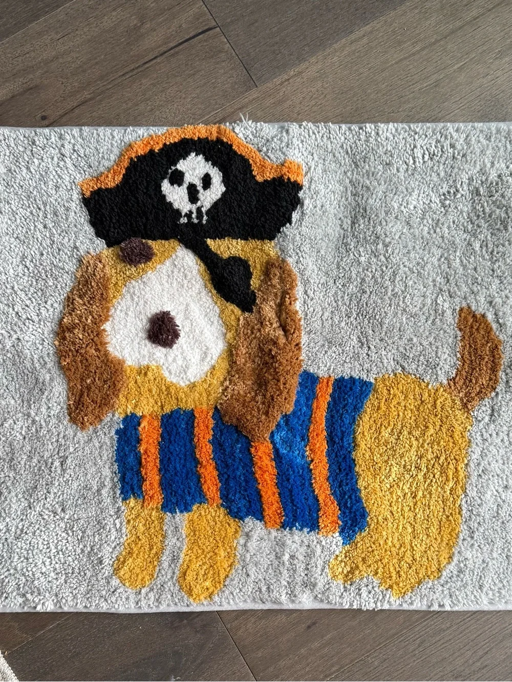 Halloween Dog Pirate Costume Indoor Matt / Bath Rug 20” x 32”